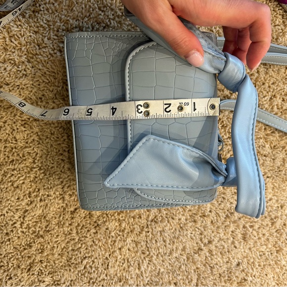 Baby Blue Faux Leather Purse NWOT - Picture 10 of 11
